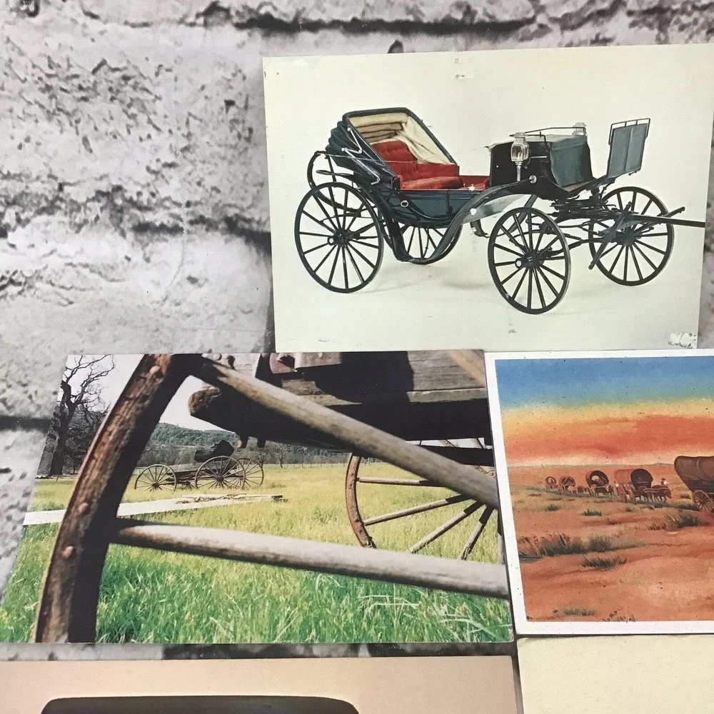 Vintage Postcards Oregon Trail Covered Wagons‎ Pioneers Lot Of 7 Collectible